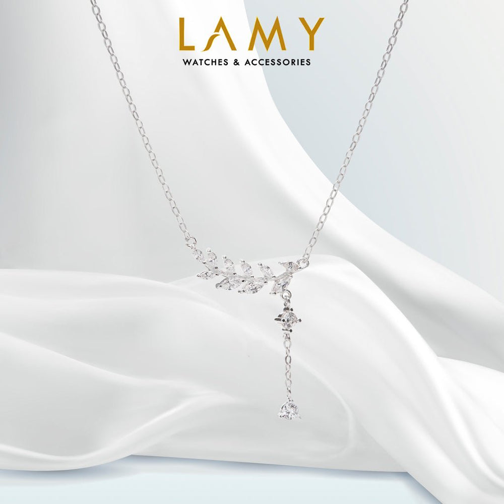 Willow Leaf Necklace Silver
