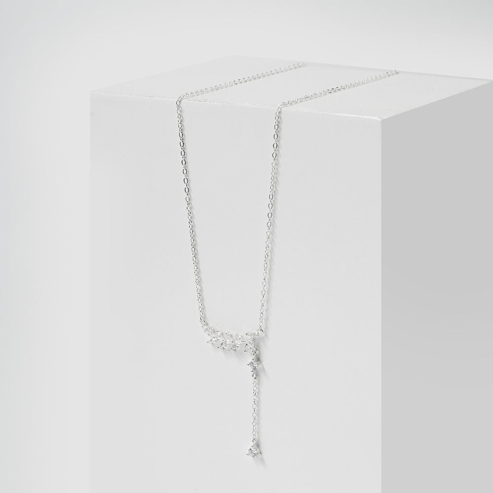 Willow Leaf Necklace Silver