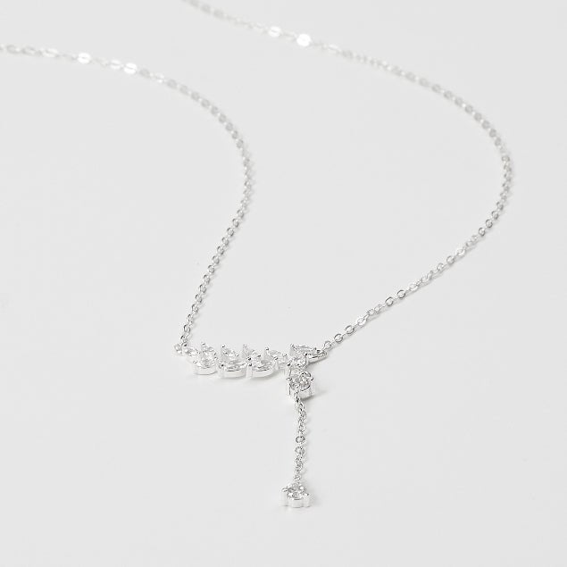 Willow Leaf Necklace Silver