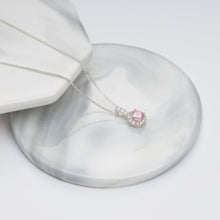 Dây chuyền Radiant Pink Crystal Necklace Silver CDE6090