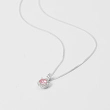 Dây chuyền Radiant Pink Crystal Necklace Silver CDE6090