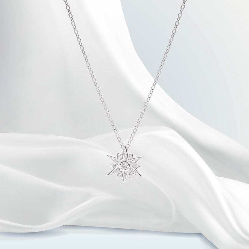 CDE Royalty Star Silver Necklace CDE6081 Women's Silver Necklace