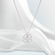 Dây chuyền Heart Four-Leaf Clover Silver Necklace CDE6086 - Women's Silver Necklace