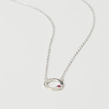 Dây chuyền Ruby Eternity Circle Silver Necklace CDE6082