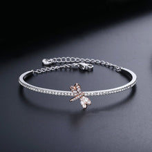 Vòng tay nữ LAMY Dragonfly Crystal Silver Bracelet CDE2062