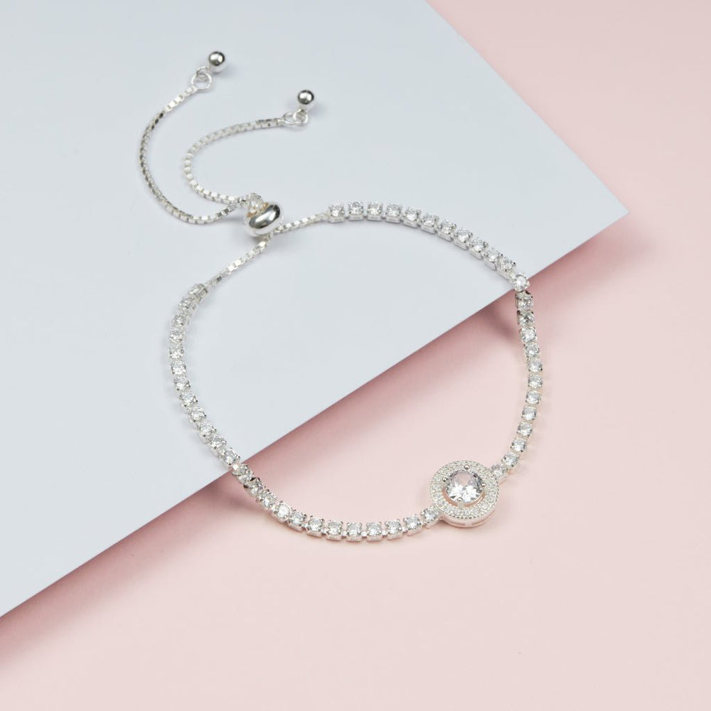 Sparkling Beads Bracelet Silver