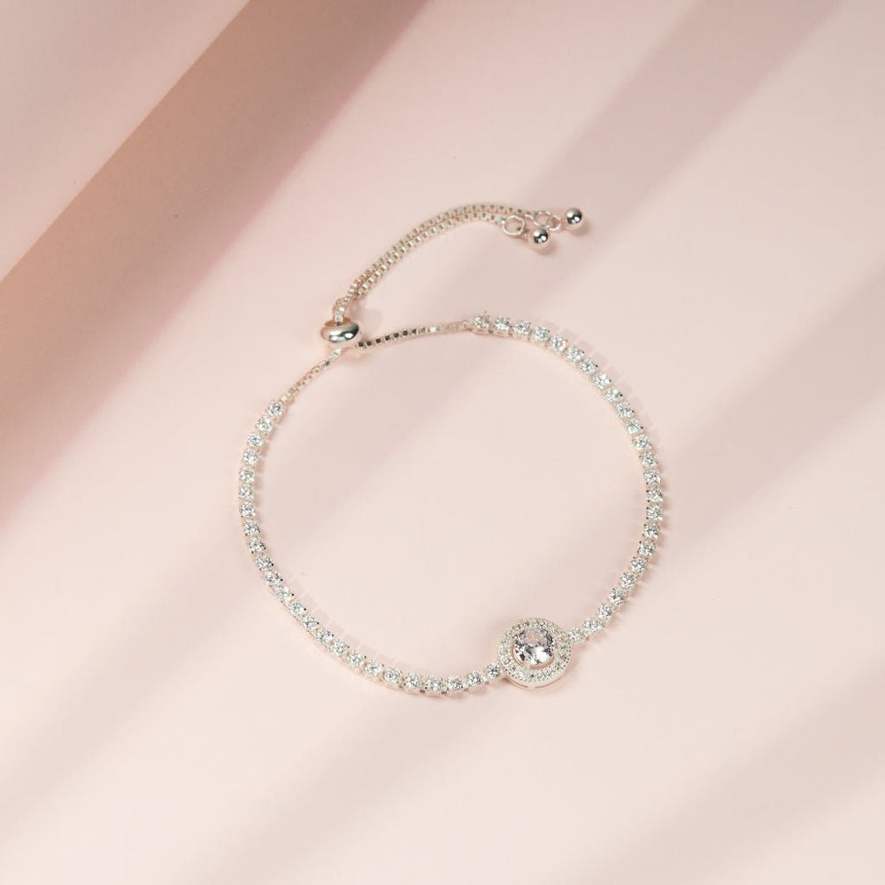 Sparkling Beads Bracelet Silver
