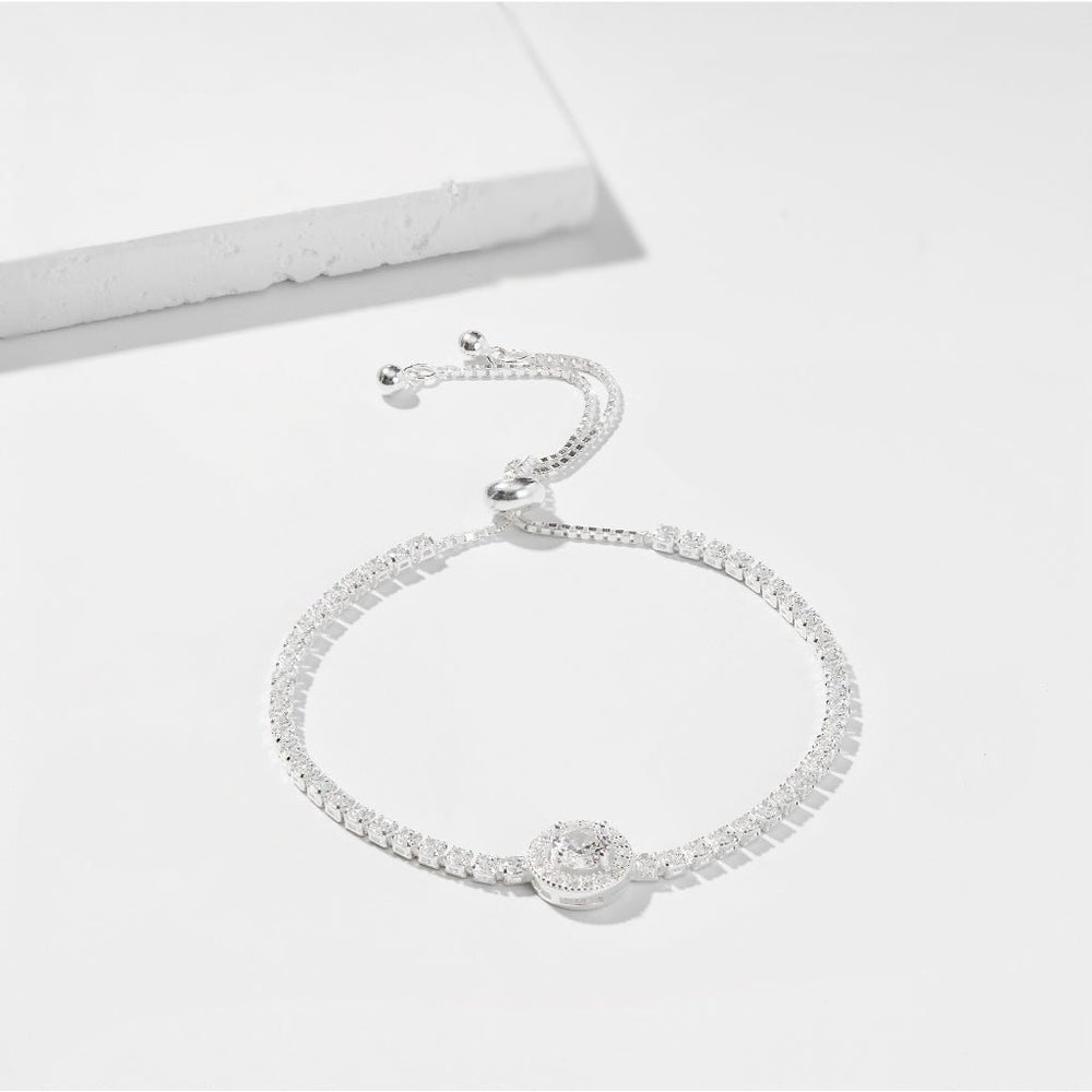 Sparkling Beads Bracelet Silver, hai sợi hạt nhỏ xếp song song