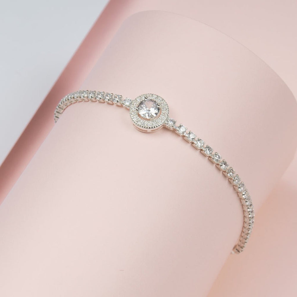 Sparkling Beads Bracelet Silver