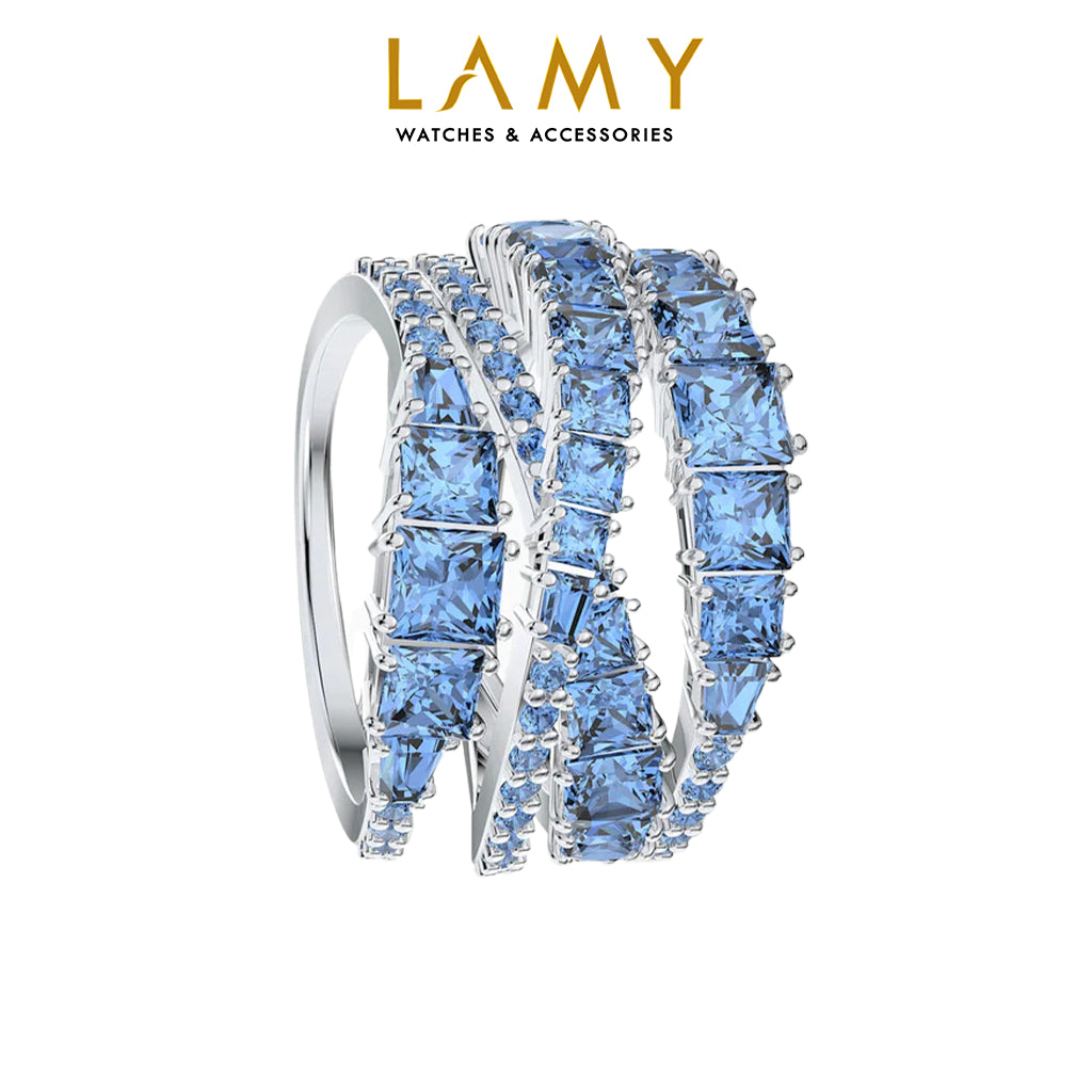 Nhẫn nữ CDE Blue Twist Wrap Silver Ring CDE8080BLU