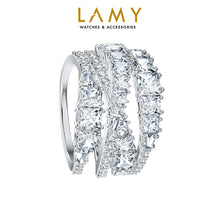 Nhẫn LAMY White Twist Wrap Silver Ring CDE8080WH Women's Ring