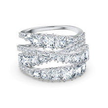 Nhẫn LAMY White Twist Wrap Silver Ring CDE8080WH Women's Ring