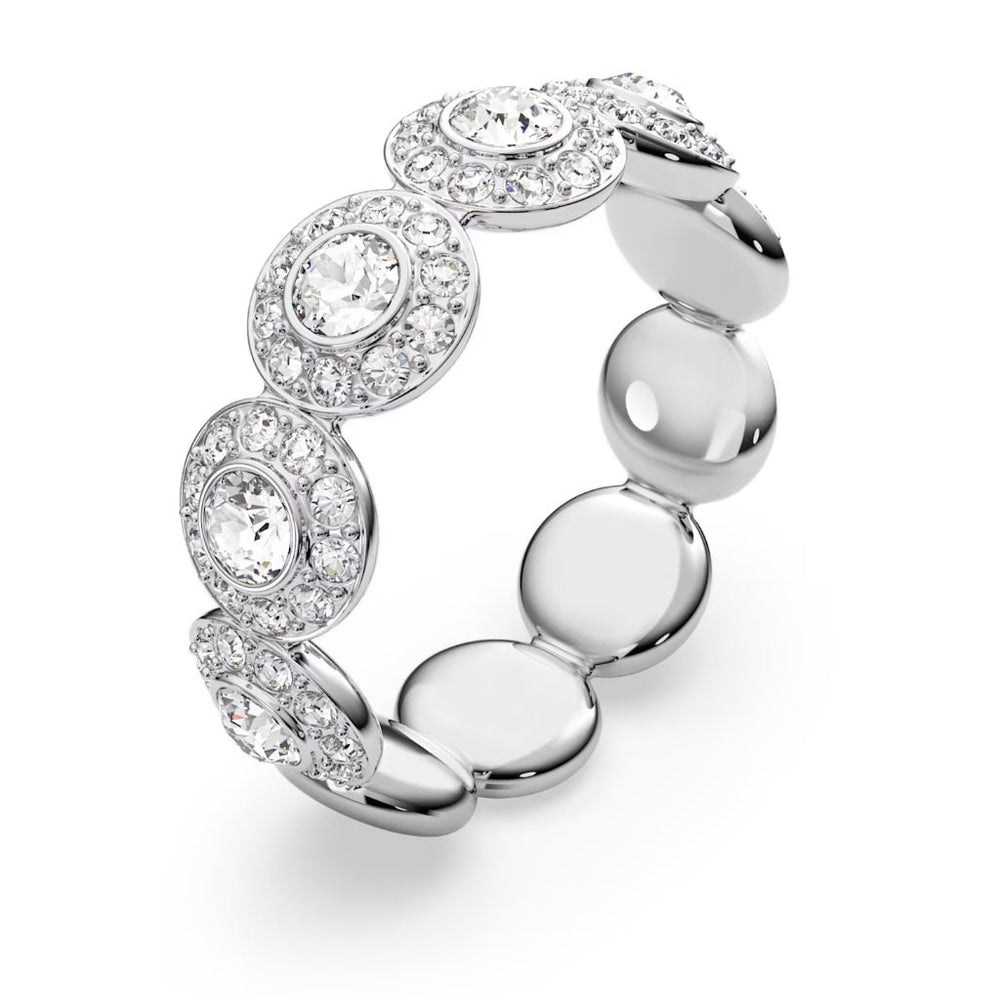 Angelic Round Cut Ring Silver