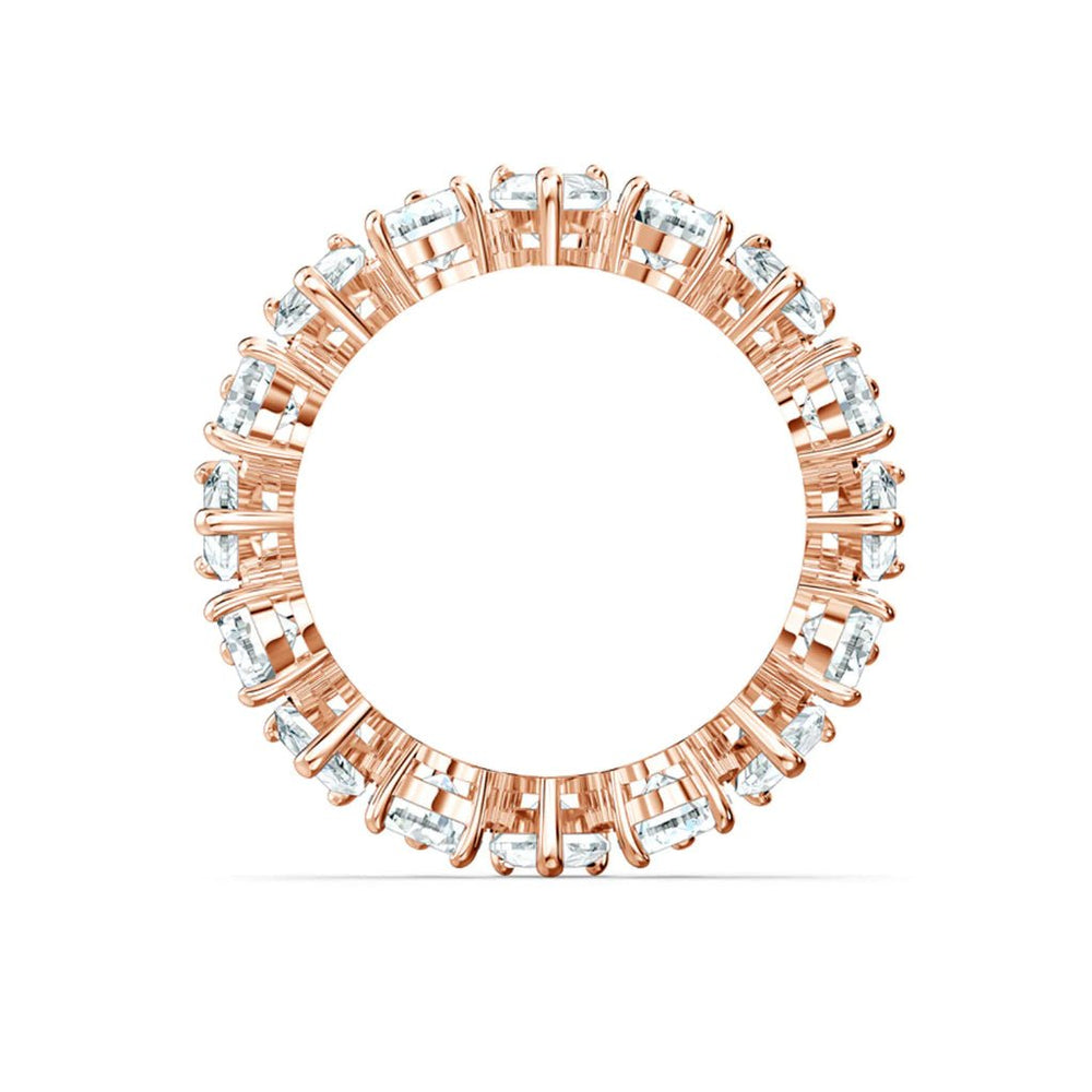 Vittore Pear Cut Ring Rose Gold, nhẫn xếp kín một vòng đá trắng hình giọt nước