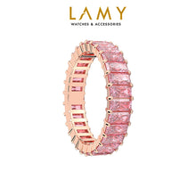 Nhẫn LAMY Pink Matrix Baguette Cut Rose Gold Ring CDE8079PI Women's Ring