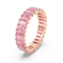 Nhẫn LAMY Pink Matrix Baguette Cut Rose Gold Ring CDE8079PI Women's Ring