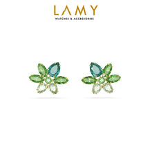 Khuyên tai nữ LAMY Green Gema Flower Stud Gold Earrings CDE3062