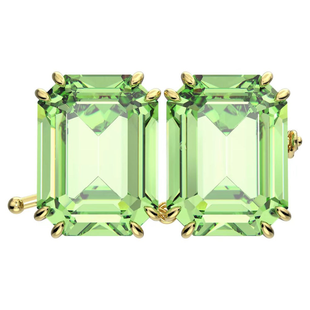 Millenia Stud Earrings Gold Green