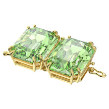 Millenia Stud Earrings Gold Green