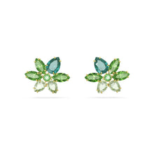 Khuyên tai nữ LAMY Green Gema Flower Stud Gold Earrings CDE3062