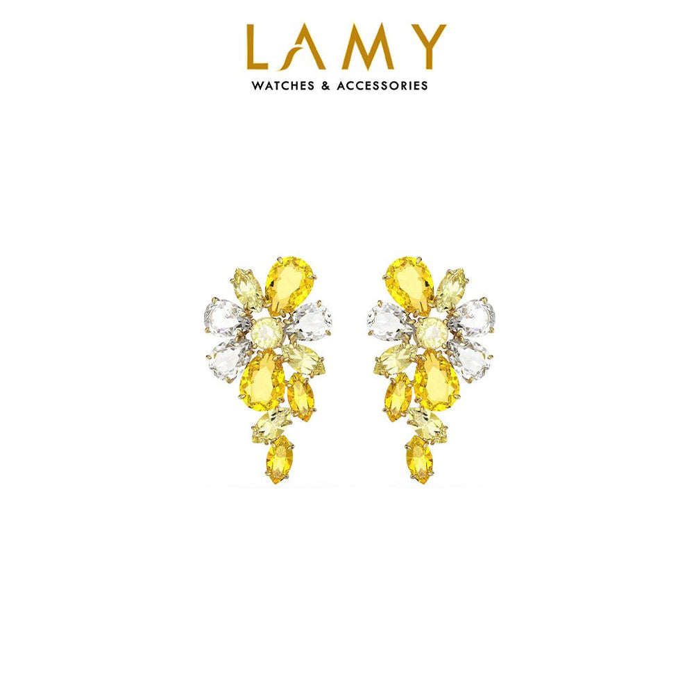Yellow Gema Flower Drop Earrings - 3066V