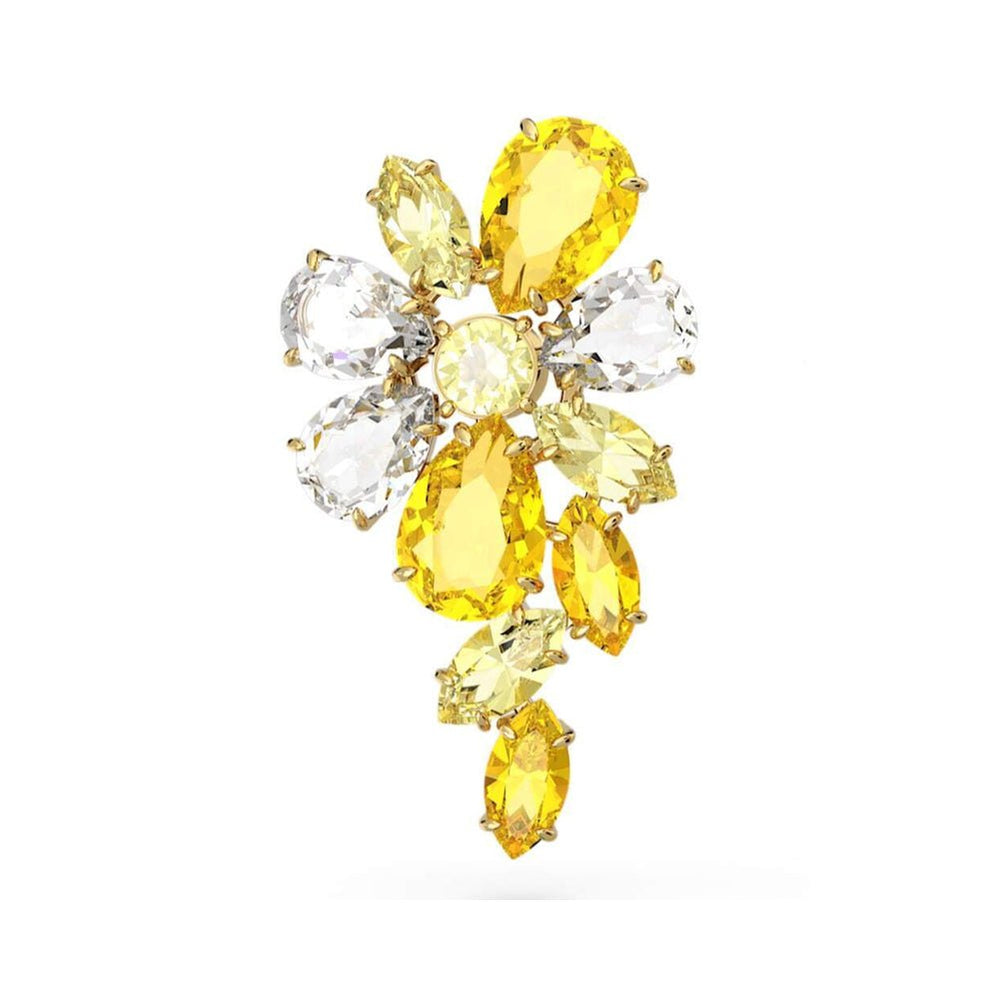 Yellow Gema Flower Drop Earrings - 3066V