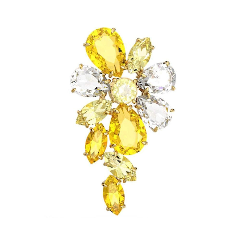 Yellow Gema Flower Drop Earrings - 3066V