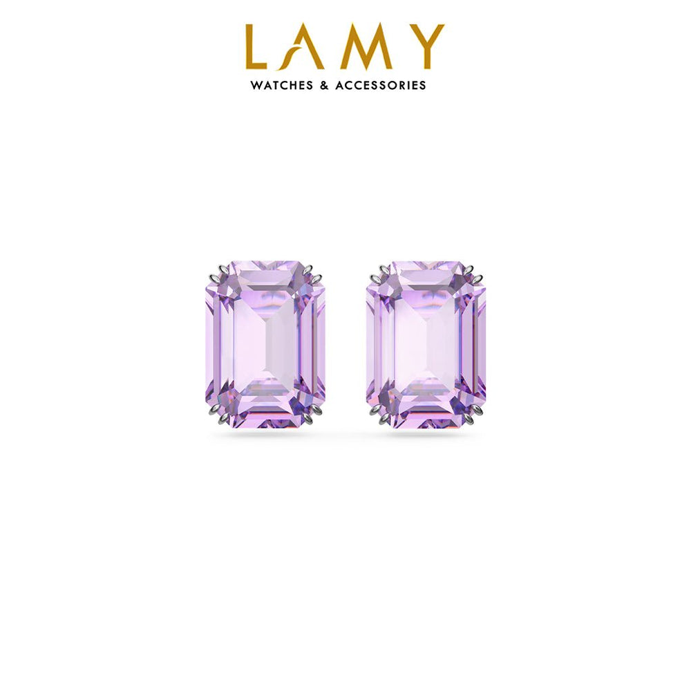 Millenia Stud Earrings Silver Purple