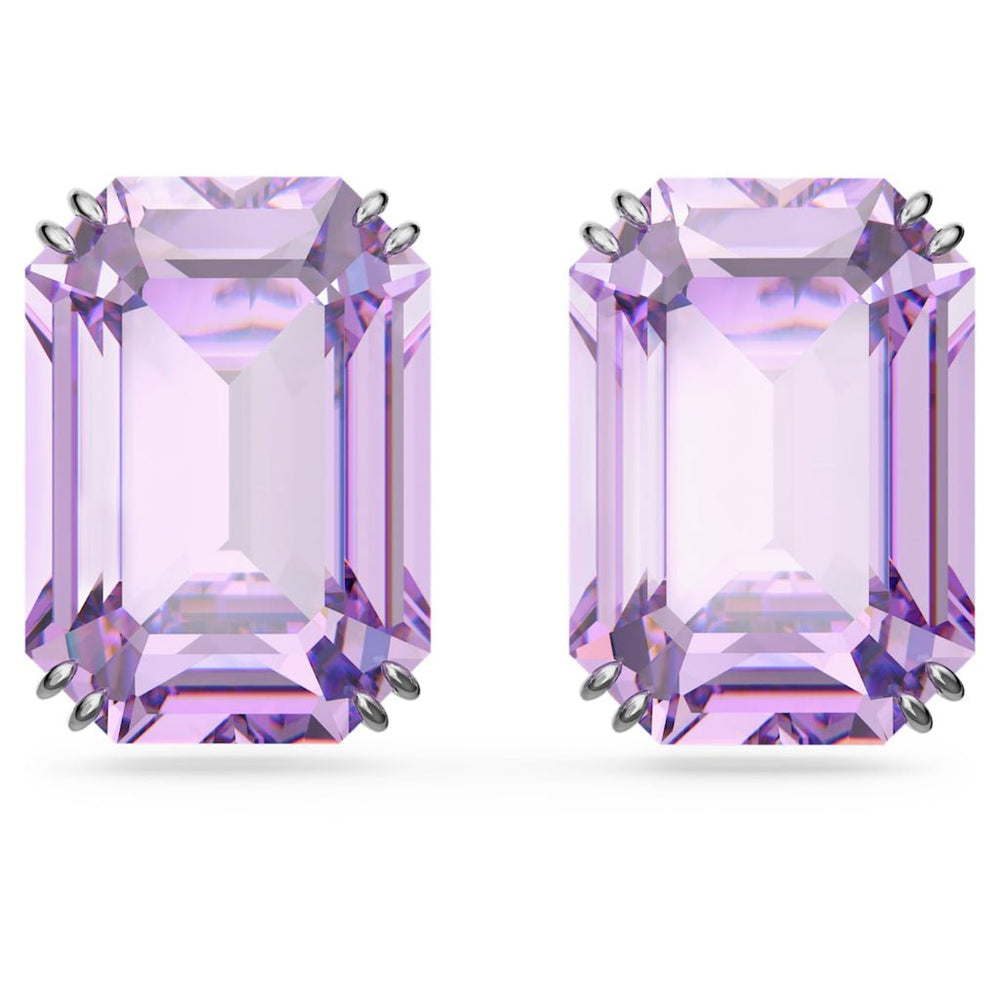 Millenia Stud Earrings Silver Purple