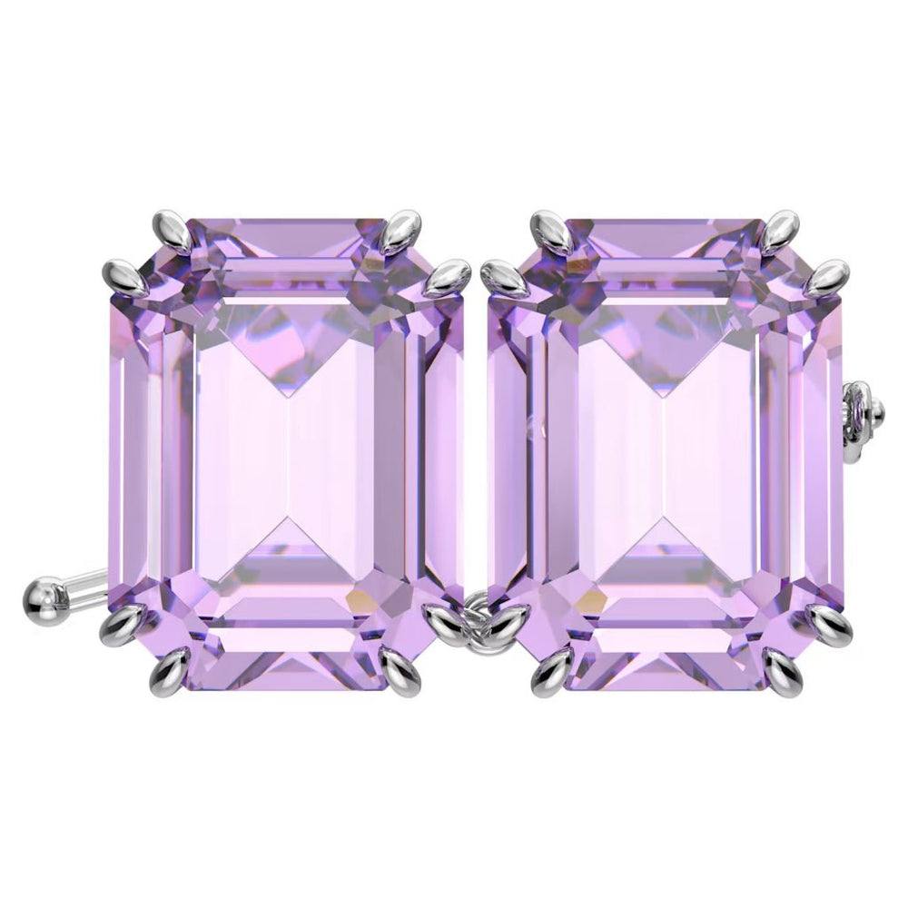 Millenia Stud Earrings Silver Purple