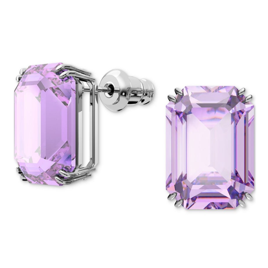 Millenia Stud Earrings Silver Purple