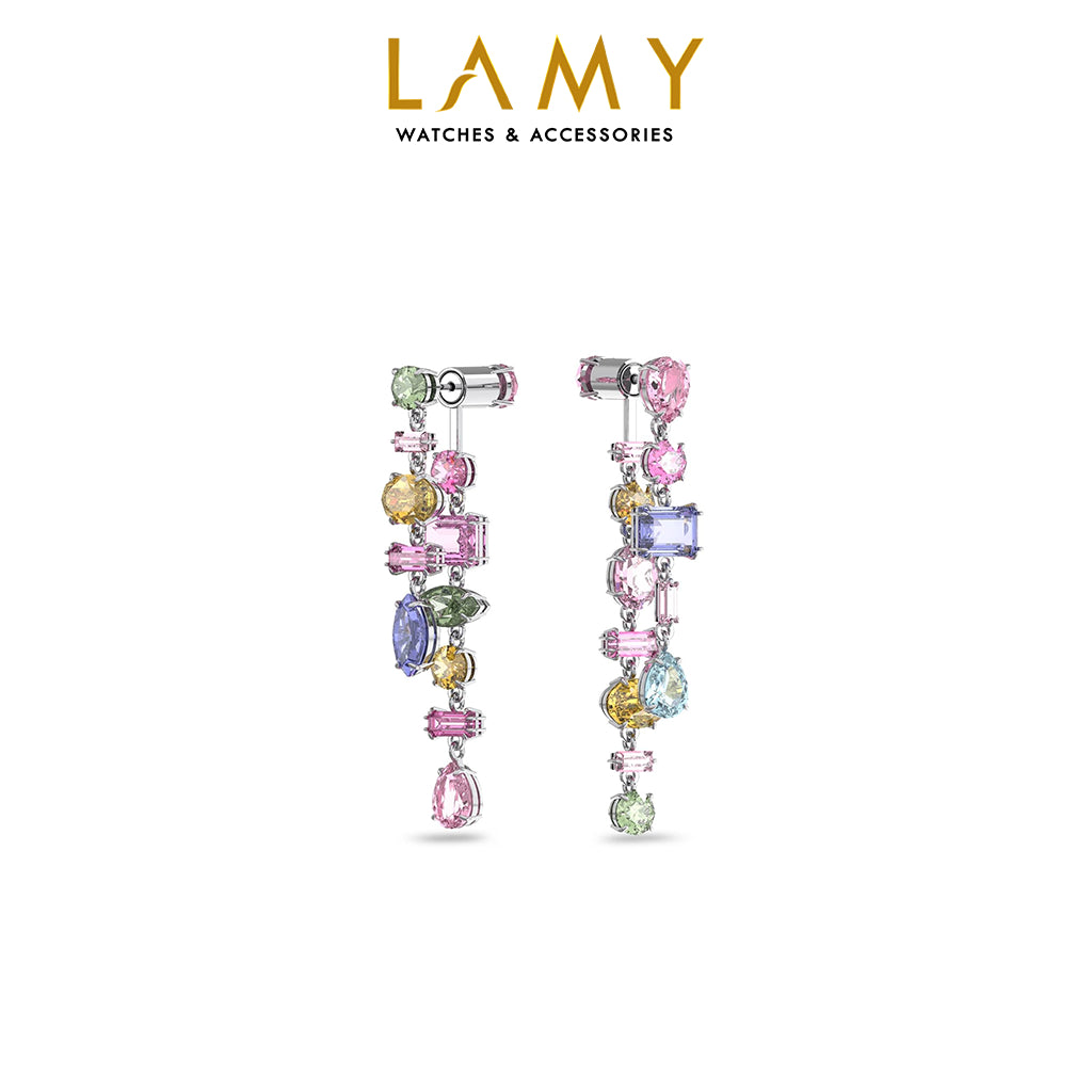 Khuyên tai LAMY Long Green Gema Drop Gold Earrings CDE3068