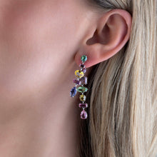 Khuyên tai LAMY Long Green Gema Drop Gold Earrings CDE3068