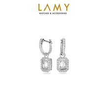 Khuyên tai LAMY White Millenia Drop Octagon Cut Silver Earrings CDE3075SV.WH