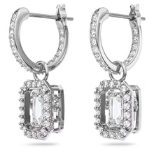 Khuyên tai LAMY White Millenia Drop Octagon Cut Silver Earrings CDE3075SV.WH
