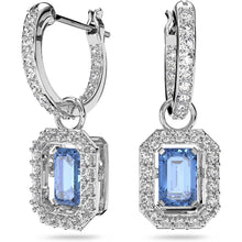 Khuyên tai LAMY Blue Millenia Drop Octagon Cut Silver Earrings CDE3075BLU