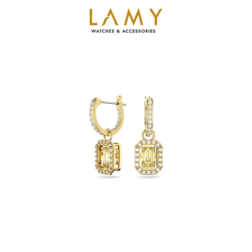 Millenia Drop Octagon Cut Earrings Gold Yellow