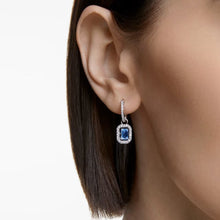 Khuyên tai LAMY Blue Millenia Drop Octagon Cut Silver Earrings CDE3075BLU