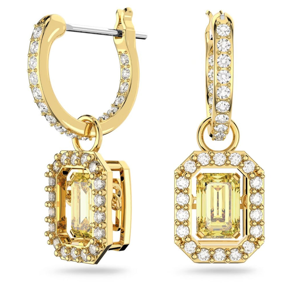 Millenia Drop Octagon Cut Earrings Gold Yellow