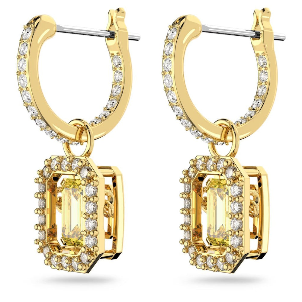 Millenia Drop Octagon Cut Earrings Gold Yellow