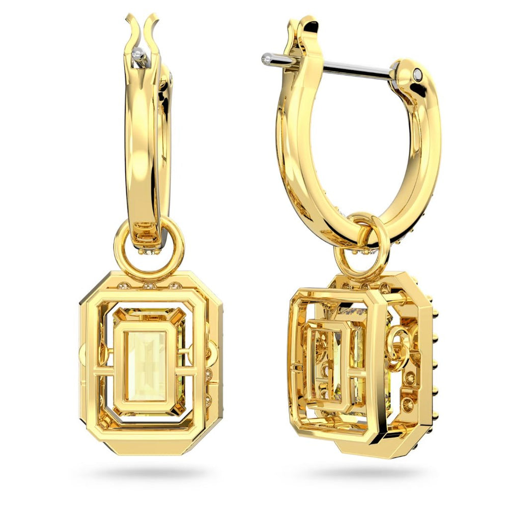 Millenia Drop Octagon Cut Earrings Gold Yellow