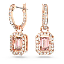 Khuyên tai LAMY Pink Millenia Drop Octagon Cut Rose Gold Earrings CDE3075RG
