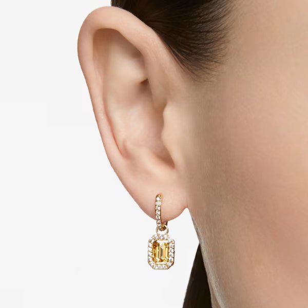 Millenia Drop Octagon Cut Earrings Gold Yellow