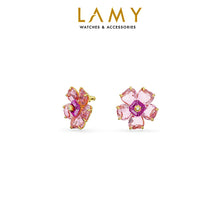 Khuyên tai LAMY Purple Florere Crystal Stud Gold Earrings CDE3076T