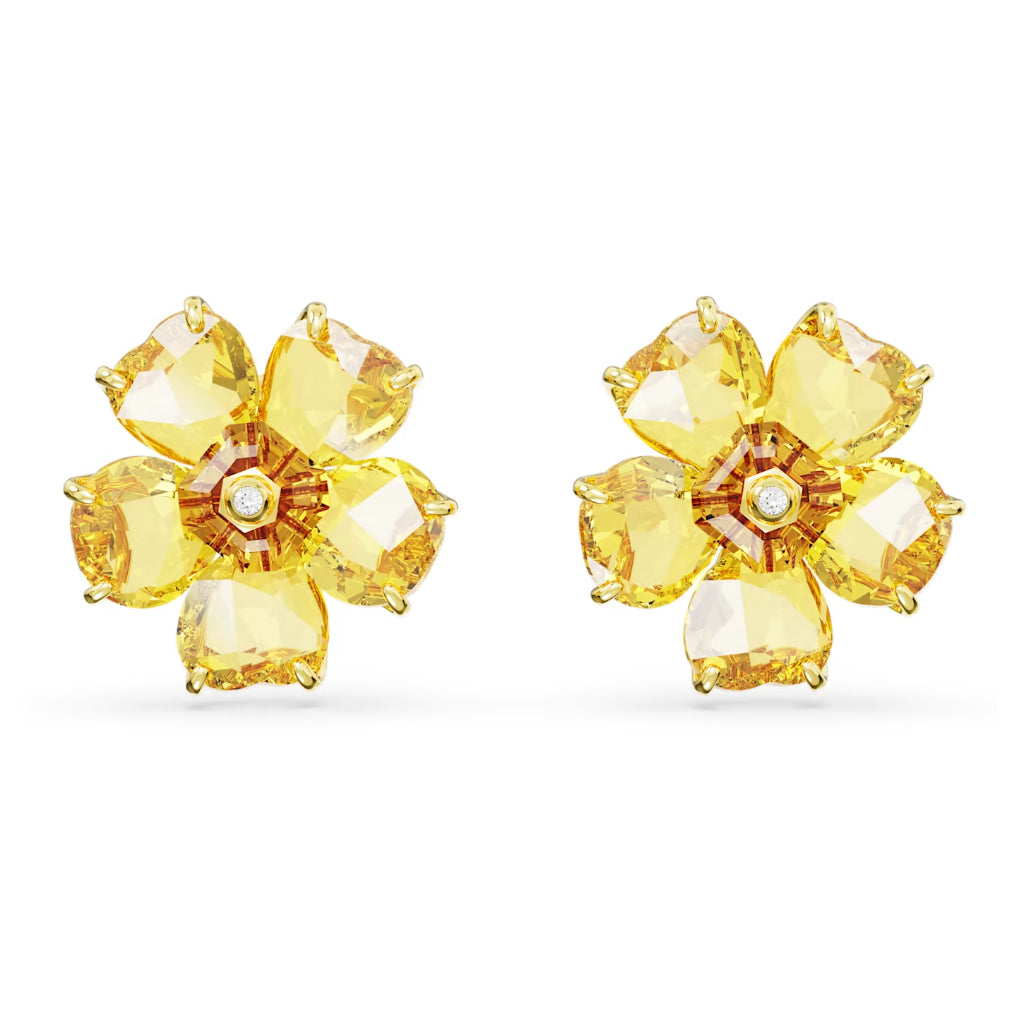 Khuyên tai nữ CDE Yellow Flower Crystal Stud Gold Earrings CDE3076YE