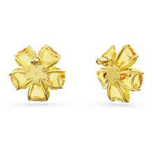 Khuyên tai LAMY Yellow Flower Crystal Stud Gold Earrings CDE3076YE