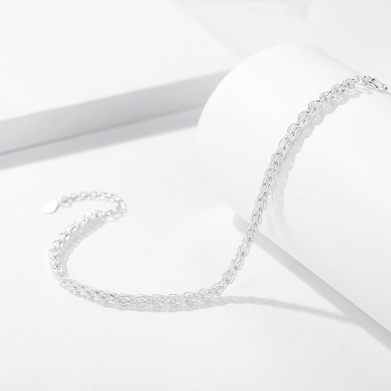 Phoenix Bracelet Silver, dây xích mắt nhỏ đan dày
