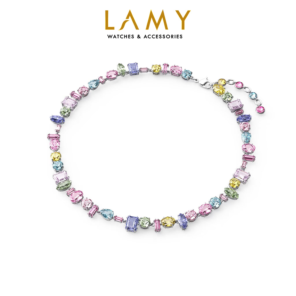 Dây chuyền nữ CDE Pastel Gema Mixed Cut Crystals Silver Necklace CDE6074