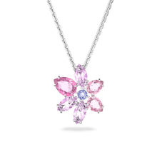 Gema Pendant Necklace Silver Pink