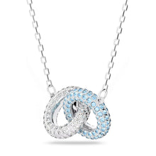 Dây chuyền LAMY Intertwined Circles Stone Blue Necklace CDE6111BE Women's Necklace